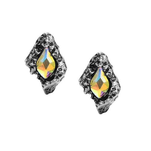 Crystal Stud Earrings Silver - Picture 8 of 16